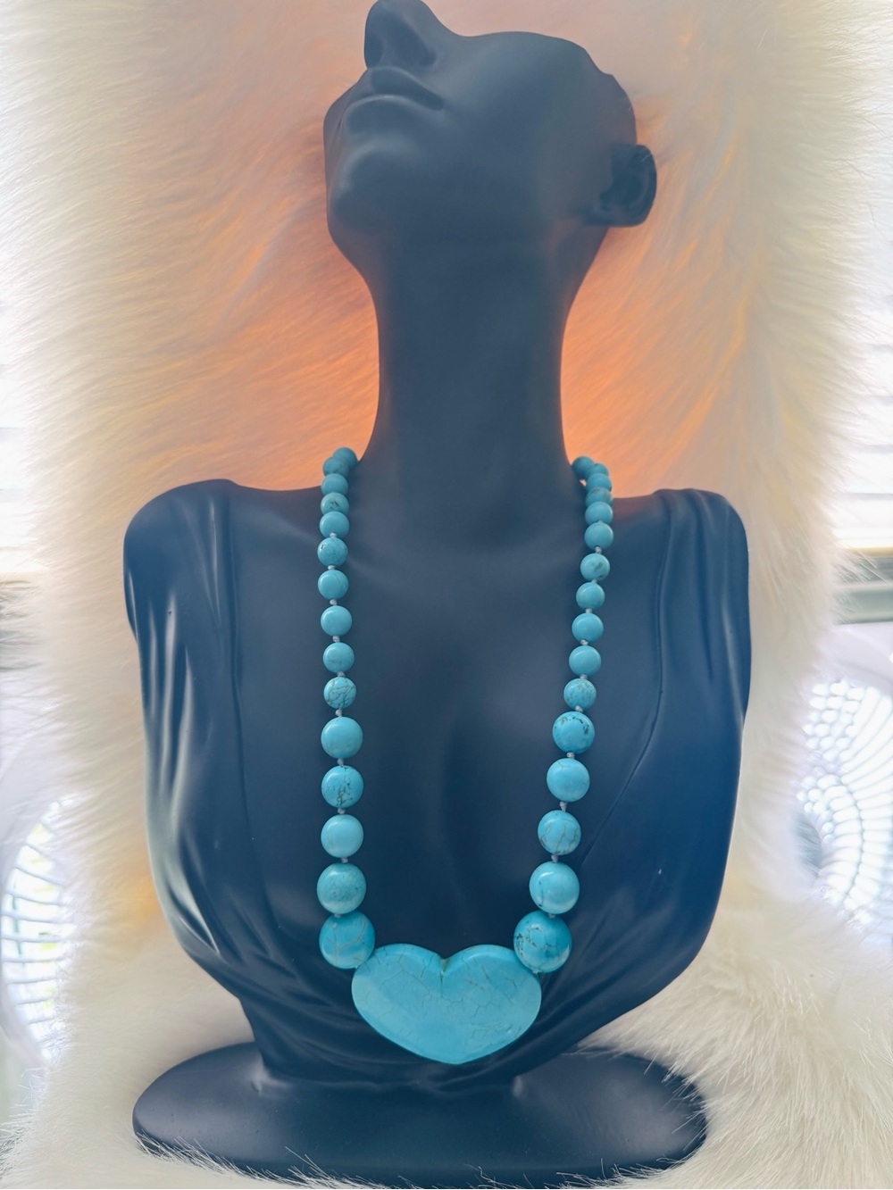 Lola Rose Turquoise Heart Bead Necklace -